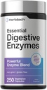 Horbäach Essential Digestive Enzymes | 250 Kapseln | Leistungsstarke Enzymmischung für Männer & Frauen | Non-GMO & Gluten Kostenlose Ergänzung