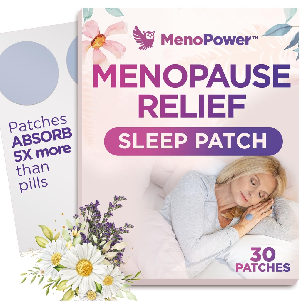 Cooling Comfort Sleep Patches for Women - Ménopause Relief for Better Sleeping Aid - Supplément sommeil pour la relaxation et la force supplémentaire - Soutien Flashs chauds, qualité du sommeil et réduire la fatigue - 30 Patches