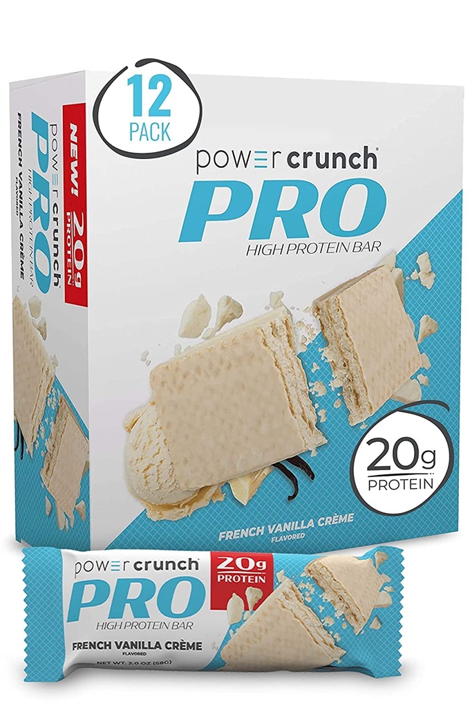 Power Crunch PRO, Vanilla Crème française, 2 onces (12 comte)