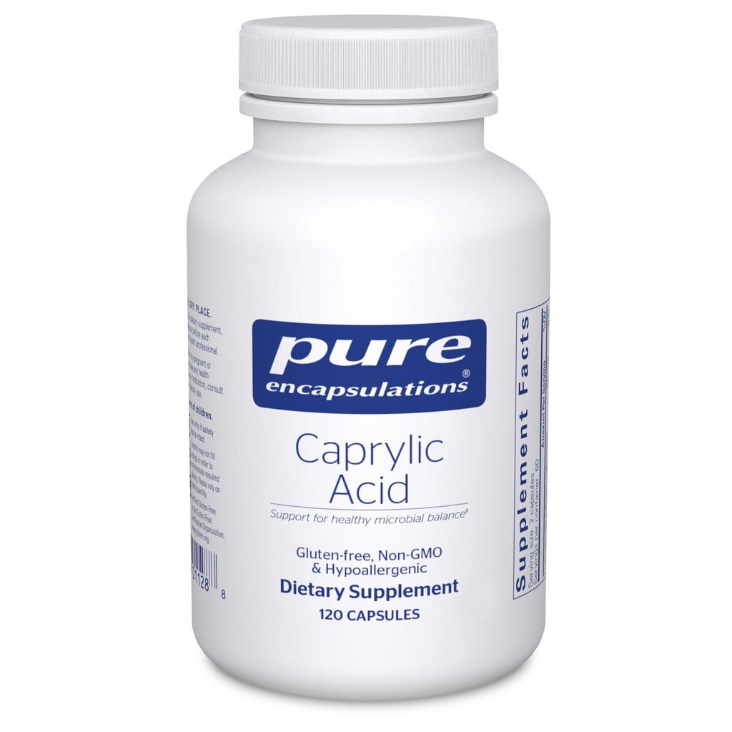Encapsulations pures Acides capryliques Supplément pour la santé gustative et digestive, l'équilibre IG, le soutien gastro-intestinal et la santé intestinale*