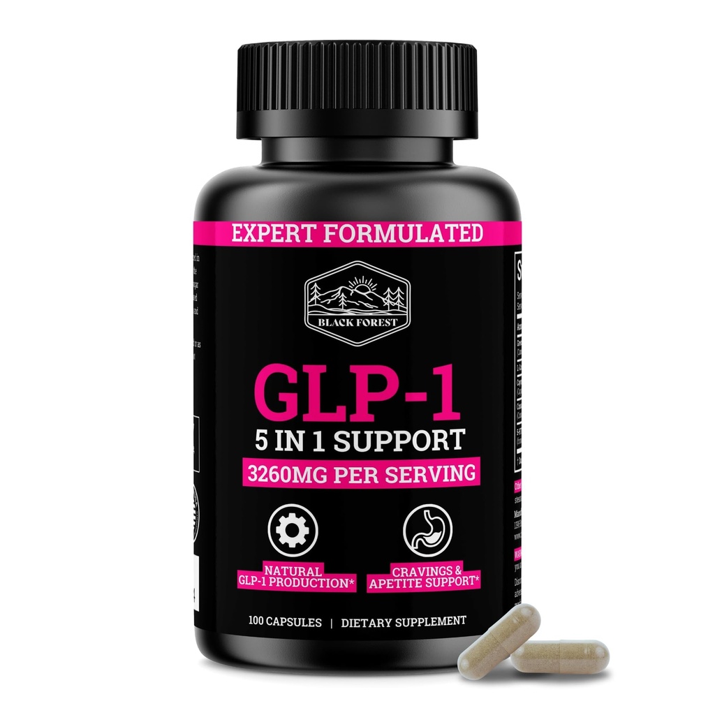 GLP-1 Supplement Support (GLP-1 Supplement Women) GLP Activate with GLP-1 Probiotic & Green Tea Extract (5 in 1 GLP-1 Booster) 3260mg Per Serving (1 Month Supply) For Metabolism Support