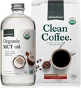 Natural Force Organic Ground Clean Coffee + Organic MCT Oil Bundle – 100% reine Kokosnuss MCT & Mold & Mycotoxin Free Coffee – Non-GMO, Keto, Paleo und Vegan - 10 Oz Bag und 16 Oz Glasflasche