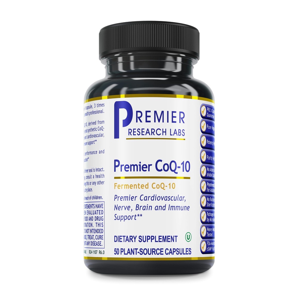 Quantum Nutrition Labs CoQ-10 Qultured - Coenzyme Q10, Co Q 10 Supplément, 100 mg Capsules pour la santé cardiaque, Nerve et Immune Support, Ubiquinol Co Enzyme Q-10 avec Algae Rouge - 60 Capsules Végétariennes