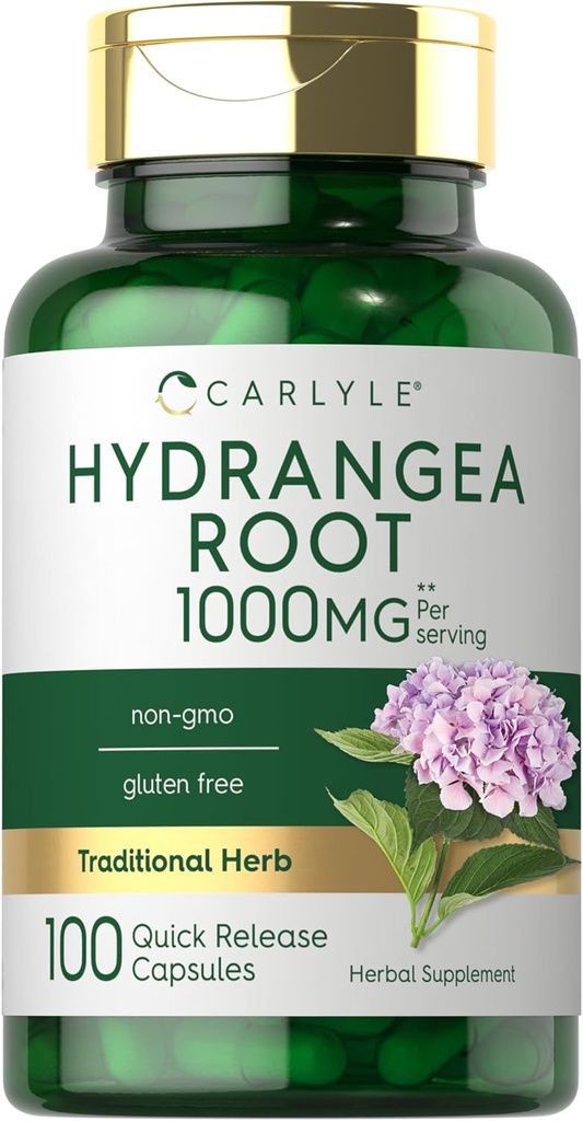 Carlyle Hydrangea Capsules de racines de 1000mg de 100 Count, extrait sans gluten