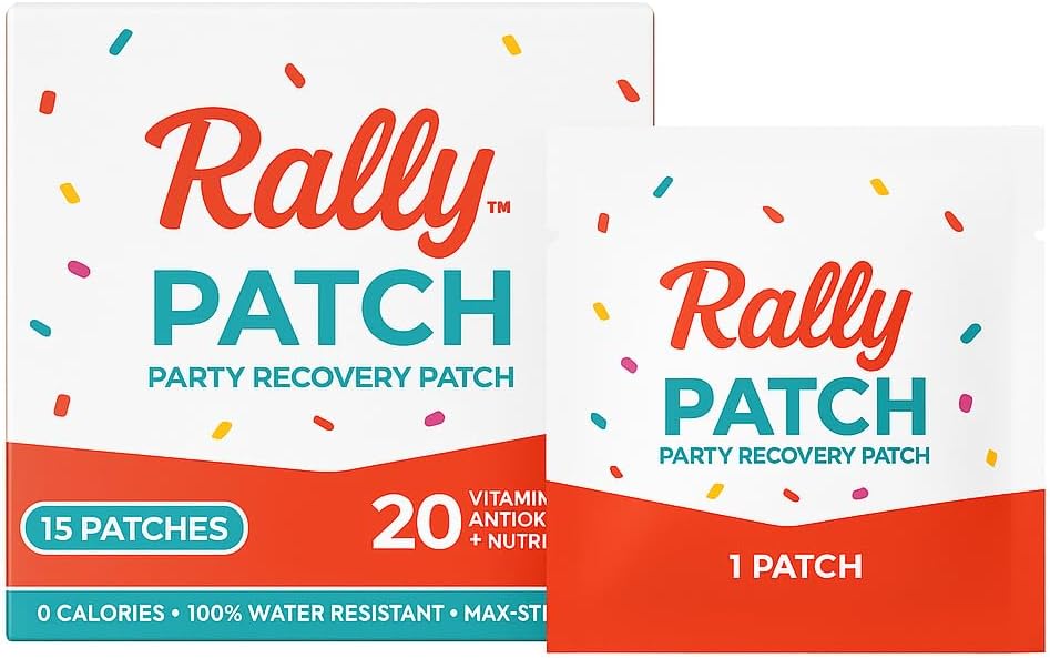 Rally Patch 30-Pack – Individuell Wrapped Party Erholung Patches für Bachelorette Partys, Girls Trips, Festivals, Nights Out, Travel Essentials, After-Party Support (30 Pack)