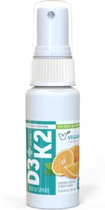 Vegan Life Nutrition Vitamin D3 und K2 Oral Spray Supplement, 0.65 Unze