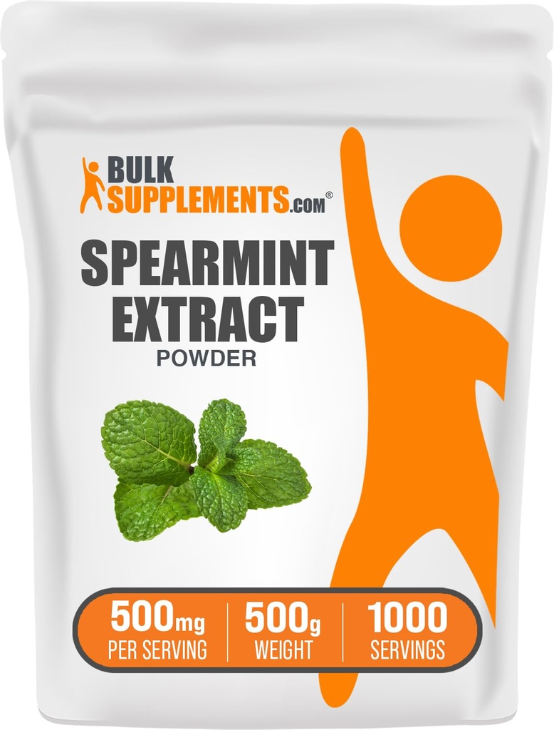 BulkSupplements.com Spearmint Extract Powder - Spearmint Supplement, Spearmint Powder - Spearmint Extract Food Grade, Vegan & Glutenfrei, 500mg pro Servierung, 500g (1.1 lbs)