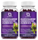 Glucosamin Chondroitin Gummies - 2-Pack, Extra Strength 1500mg Glucosamin mit MSM & Holunderbeere, Flexibilitätsunterstützung, beste Knorpel- und Immununterstützungsergänzung für Männer und Frauen - 120 Zählung
