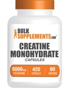 BulkSupplements.com Capsules monohydratées de créatine - Pilules de créatine micronisées - Sans gluten, 7 capsules par portion (5000mg), 420 Nombre (paquet de 1)
