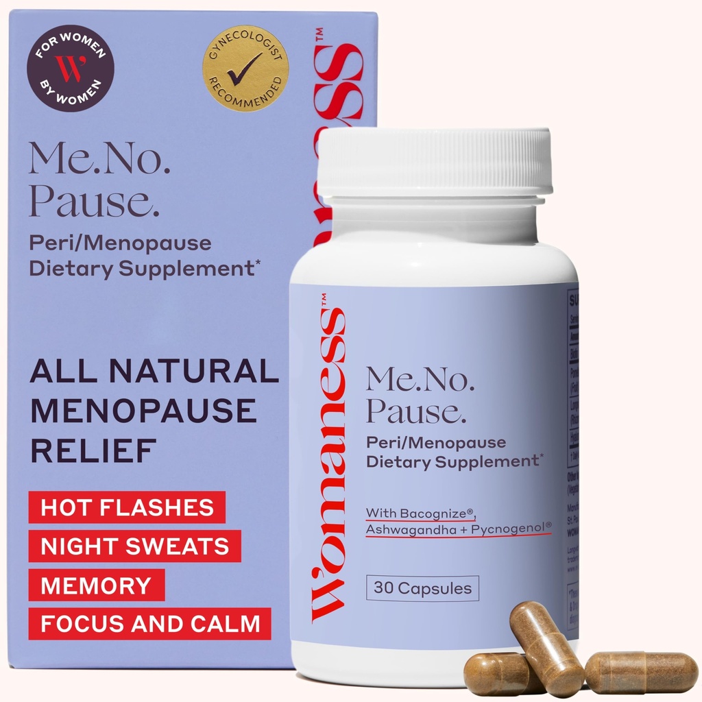 Frauen Menopause Ergänzungen für Frauen - Perimenopause & Menopause Hotflashes Relief, Nachtschwärmer, Vaginale Trockenheit, Gehirn Fog & Stimmung Unterstützung - Hormon & Estrogen-Free - 30 Kapseln