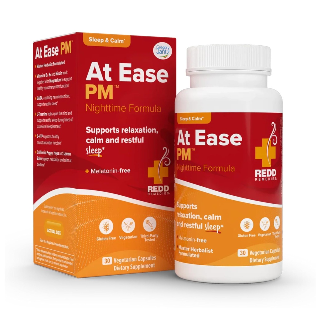 Redd Remedies, bei Ease PM, natürliche Schlafhilfe, unterstützt Entspannung, 30 vegetarische Kapseln