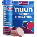 Nuun Sport Elektrolyt Tabletten mit Magnesium, Kalzium, Kalium, Chloride & Natrium, Gluten Free & Vegan, Tri-Berry, 8 Pack (80 Portionen insgesamt)