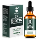 Bart Wachstumsöl - 2X Konzentration Biotin Bartöl für Männer (2 oz) - Natürliche Mens Bartöl mit Argan Öl, Jojoba Öl und Vitamin, Bart Wachstumsweichmacher, Moisturizer (Cedarwood)