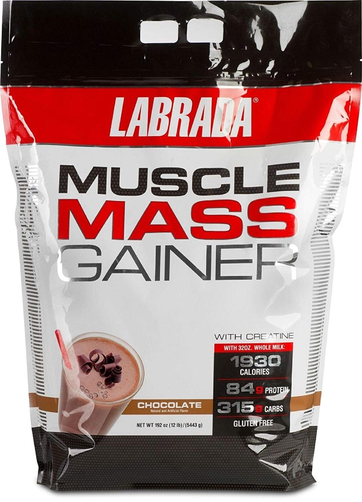 Labrada Nutrition Muscle Mass Gainer, Chocolat, 12 livres