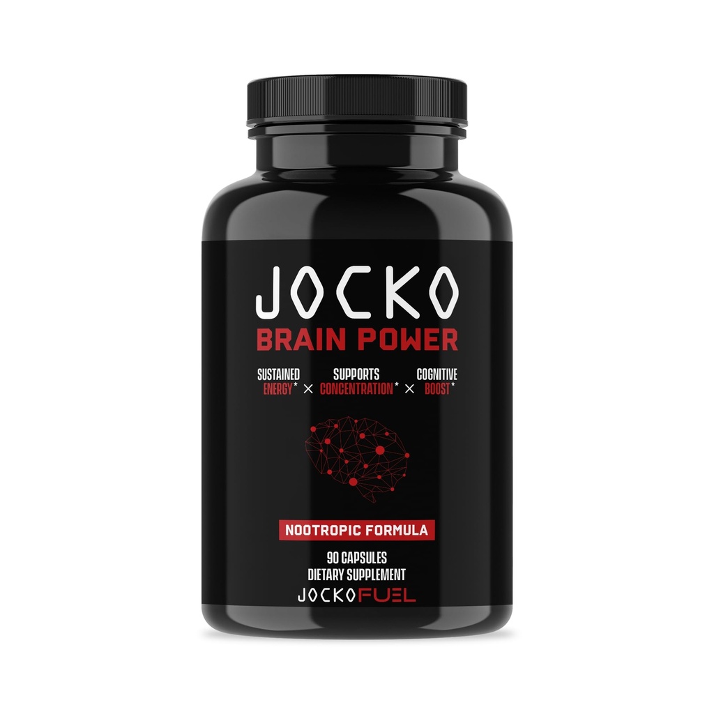 Jocko Fuel Brain Power - Nootropic Nahrungsergänzungsmittel für Memory & Focus Wiht L Theanine, L Carnitine- Energy & Focus Supplement (90 Kapseln)