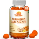 Kurkuma & Ginger Kaugummis für Erwachsene und Kinder. Vegan freundlich, Kosher & Halal, Glutenfrei, Non GMO. 60 Count