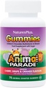 NaturesPlus Tier Parade Quelle der Lebensgummis - Natürliche Orange, Trauben und Kirsch Aromen - 75 Animal Shaped Gummies - Whole Food Kid's Multivitamin - Glutenfrei - 37 Servierungen