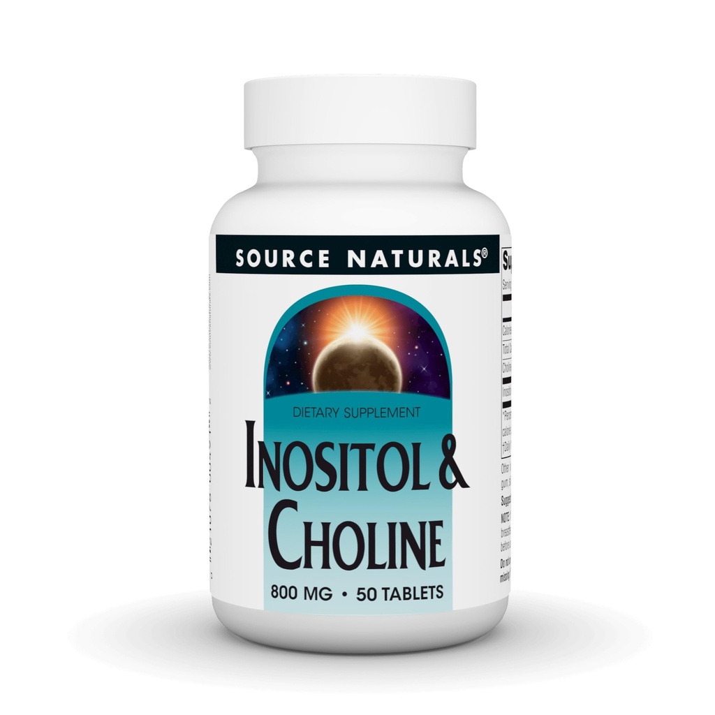 Quelle Naturals Inositol & Choline 800 mg unterstützt gesunde Nervenfunktion - 50 Tabletten