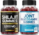 DORADO NUTRITION Shilajit Gummies pour les hommes et les femmes (60 Gummies) et la glucosamine Chondroïtine (60 comte)