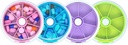 Pill Organizer Travel Pill Case for Purse Portable Pill Box Round Weekiy Pill Container for Vitamin Fish Oil Pills Supplements (4PCS)