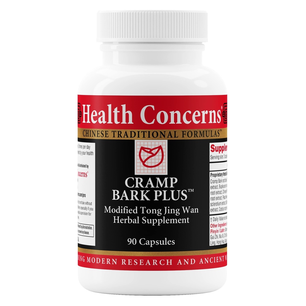 Gesundheit beschäftigt Cramp Bark Plus – Menstrual Cramp Relief & Hormonal Balance – Zirkulation Unterstützung – Dong Quai, Black Cohosh, Bupleurum & Chinesische Kräuter – Kräuterergänzung für Frauen – 90 Kapseln