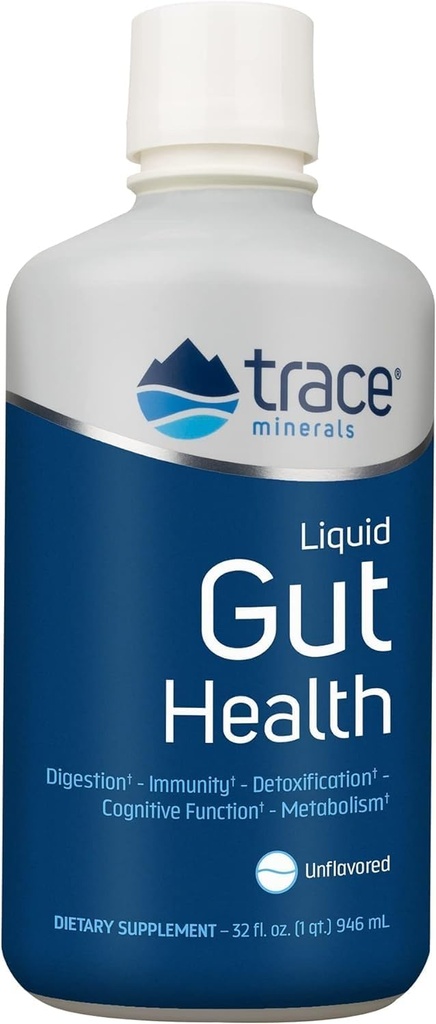 Trace Minerals Gut Health - Unterstützung für Gut Lining, Gesunde Verdauung, Immunsystem Funktion - Verdauungs-Gesundheitsergänzung mit Humic & Fulvic Acid - Unflavored, 32 fl oz (Über 189 Servierungen)