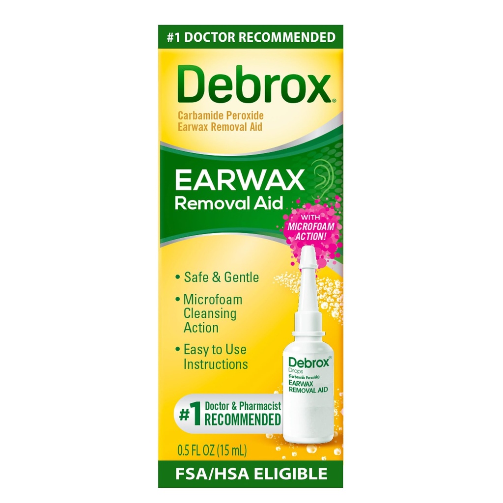 Debrox Ear Wax Entfernung Tropfen, Gentle Microfoam Ear Wax Remover, 0.5 Fl Oz