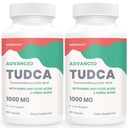 TUDCA Suppléments hépatiques Sels de 1000 mg-biles pour nettoyer le foie Mélange de détox-chistèle à base de plantes avec acide fulvic et humique pour foie,Santé digestif,120 Capsules de végétalien