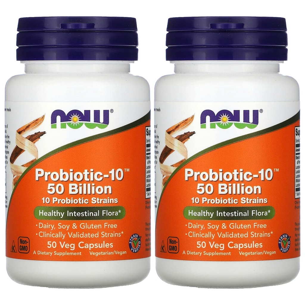 Probiotic10 50 Billion - Jetzt Lebensmittel - 50 - VegCap -(Pack von 2)