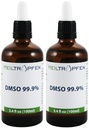 2X DMSO 99.9% Pharma Qualität Zutaten | Geruch - Dimethylsulfoxid Flüssigkeit | 2X 3.4 Oz - 2X 100 ml | Hohe Reinheit | Set von zwei | Heiltropfen®