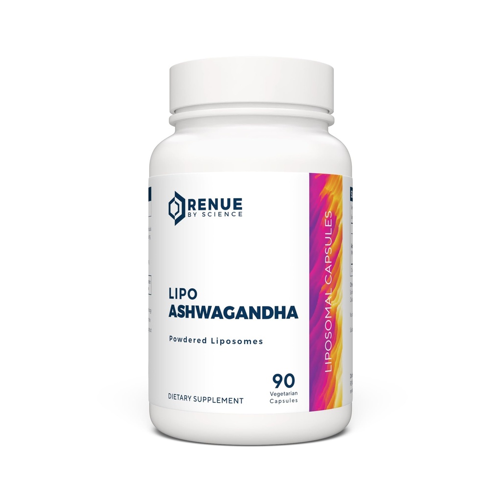 Renue By Science Ashwagandha , Suppléments Liposomiques Ashwagandha haute résistance , 90 Capsules Ashwagand - 200mg Ashwagandha par service , non-OGM , fabriqués aux États-Unis Tiers parties testées