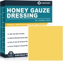 Manuka Honey Gauze Wound Dressing 2" x 2",10 Pack Manuka Honey Wound Care Pads, bandages de miel de qualité médicale pour les soins des plaies, lot de miel pour une guérison plus rapide des brûlures, abrasions, cuts et scalds