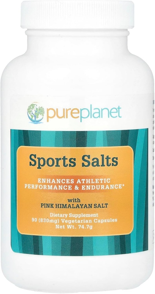 PURE PLANET Sels de sport, 90 Capsules végétariennes