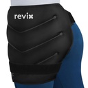 REVIX Extra große Hip Ice Pack Wrap nach Chirurgie, wiederverwendbares Gel Cold Pack für Hip Replacement Recovery, Sciatic Nerve, Cold Therapy Hip Flexor Kompression Wrap, Schwarz