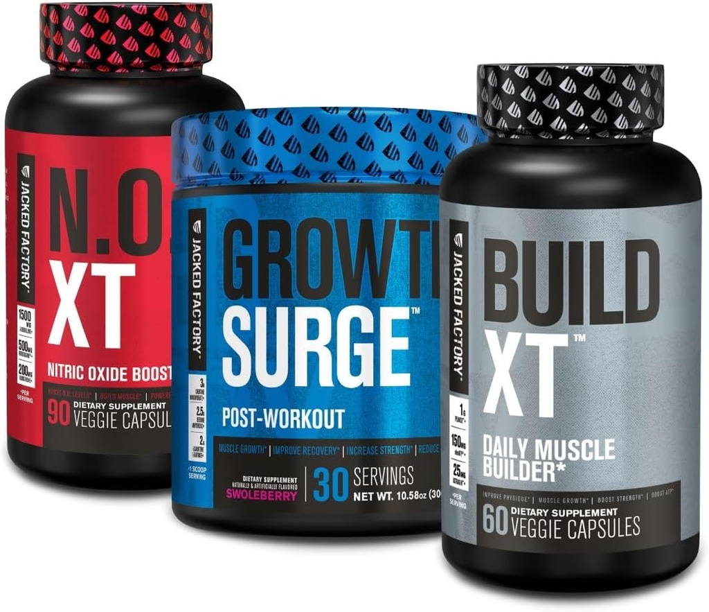 Jacked Factory N.O. XT Nitric Oxid Supplement, Growth Surge Post Workout Muskelaufbau, bauen XT Muskelaufbau