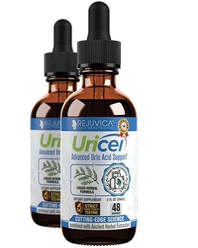 Uricel - Advanced Uric Acid Support & Cleanse Supplement - Flüssige Lieferung für bessere Absorption - Tart Cherry, Chanca Piedra, Celery Seed, Turmeric & More!
