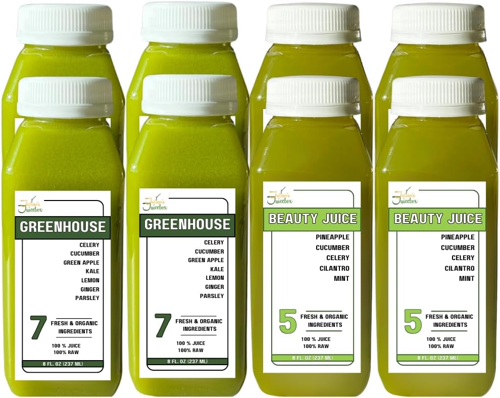 1 Tag Bio Raw Low Sugar Juice Cleanse - Lose Weight, Curve Cravings & Neuboot Ihr System - auch für Kinder!