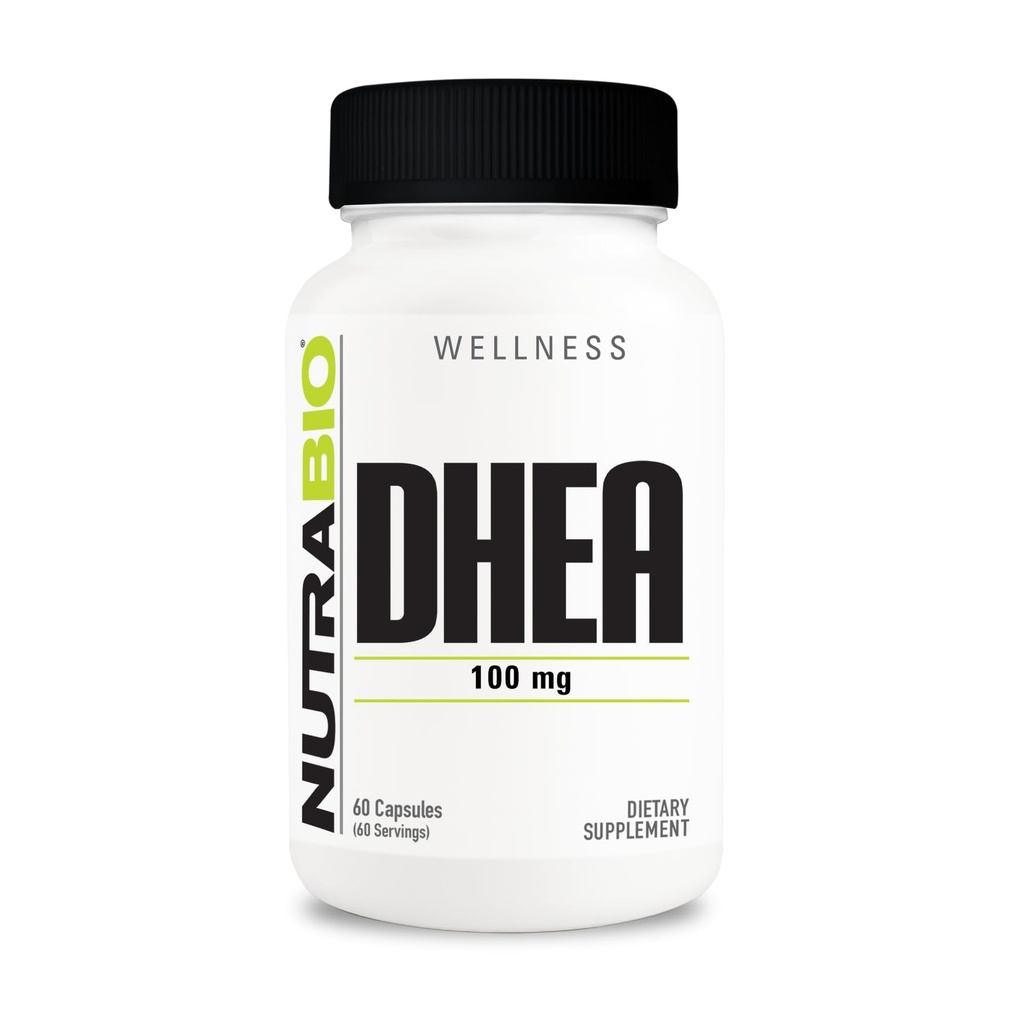 NutraBio DHEA Supplement- für Männer und Frauen- DHEA (100 mg) 60 Kapseln