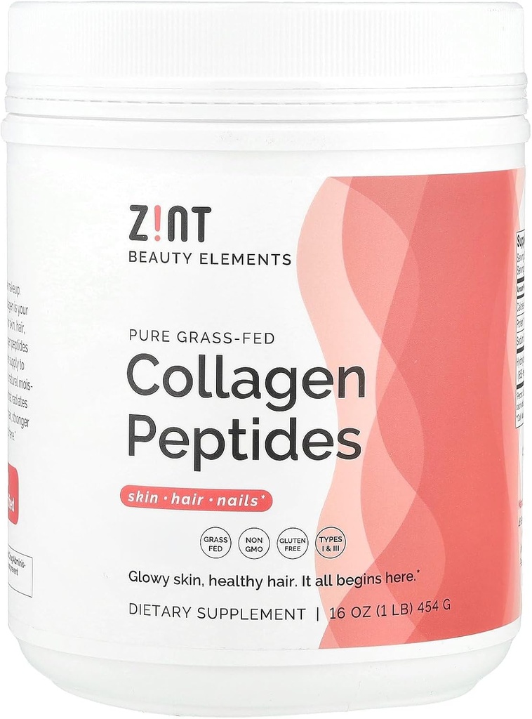 Zint Collagen Peptides Powder (16 Unze): Anti Aging Hydrolysed Collagen Protein Beauty Supplement - Haut, Haar, Nägel