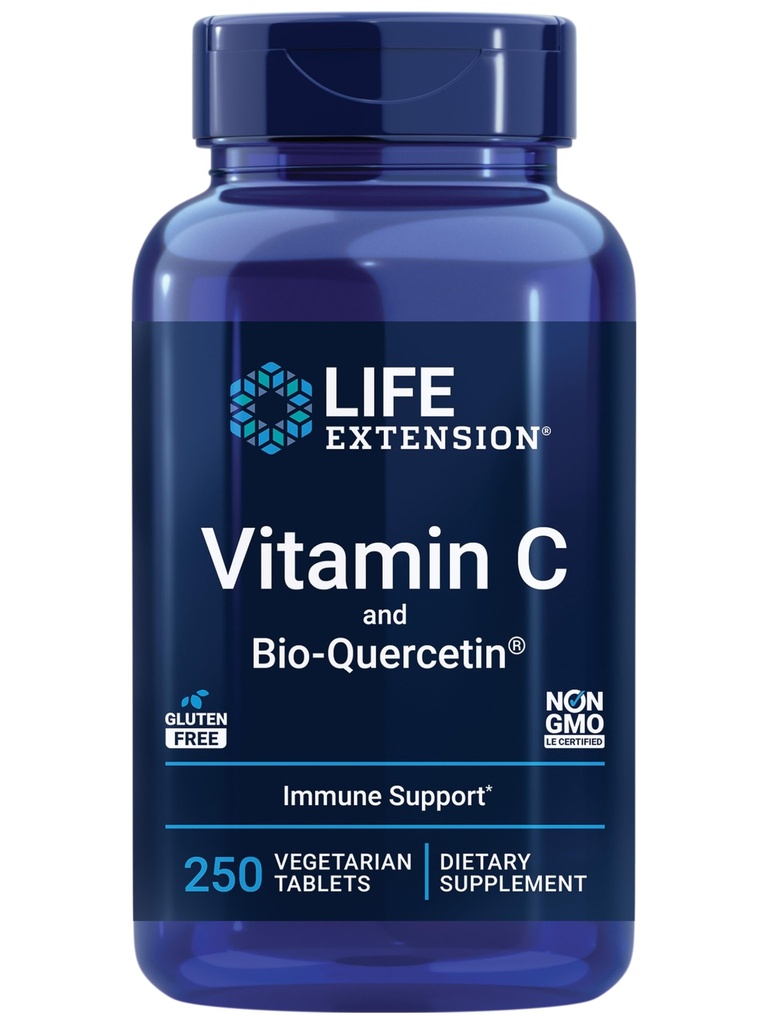 Life Extension Super Omega-3 Fischöl, Sesam & Olive Extrakt mit Vitamin C & Bio-Quercetin Phytosome - 240 Softgels & 250 Tabletten