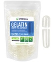 XPRS Nutra Taille 1 Capsules vides - 500 Compte Capsules de gélatine vides - Pills Bricolage Capsule Remplissage - Pure Pilule Gel Caps pour Do-It-Youlf Suppléments (Clear)