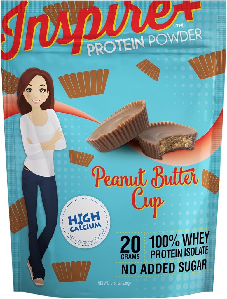 Bariatric Eating Inspire Peanut Butter Cup 20g Whey Protein Isolate Pulver mit Calcium (20 Portionen)