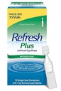 Rafraîchir les gouttes oculaires lubrifiantes pour les yeux secs, sans conservateur, taille de valeur, 0,01 Fl Oz contenants à usage unique, 70 Compte