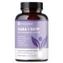 Pure 5-HTP (5-Hydroxytryptophan) Plus GABA Supplement - für Schlaf, Mood & Stress Management - 60 Veggie Caps