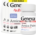 Genexa Arnica Tabletten für Schmerzlinderung Formel | Alleviate Muskel & Gelenkschmerzen, Soreness, & Stiffness | Delicious Organic Grape Flavor | Homeopathic Remedy Made Clean | 300 Chewable Tablets (3 Pack)