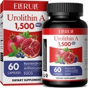Urolithin Eine Ergänzung 1000 mg Plus Trans-Resveratrol, Anthocyanine, Grüner Tee,Gesundes Altern fördern, liefert Cellular und Energie für Männer & Frauen, 60 Kapseln