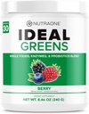 NutraOne Ideal Greens Antioxidant and Nutrient-Rich Superfood Greens Powder Supplement Berry- 30 Servings