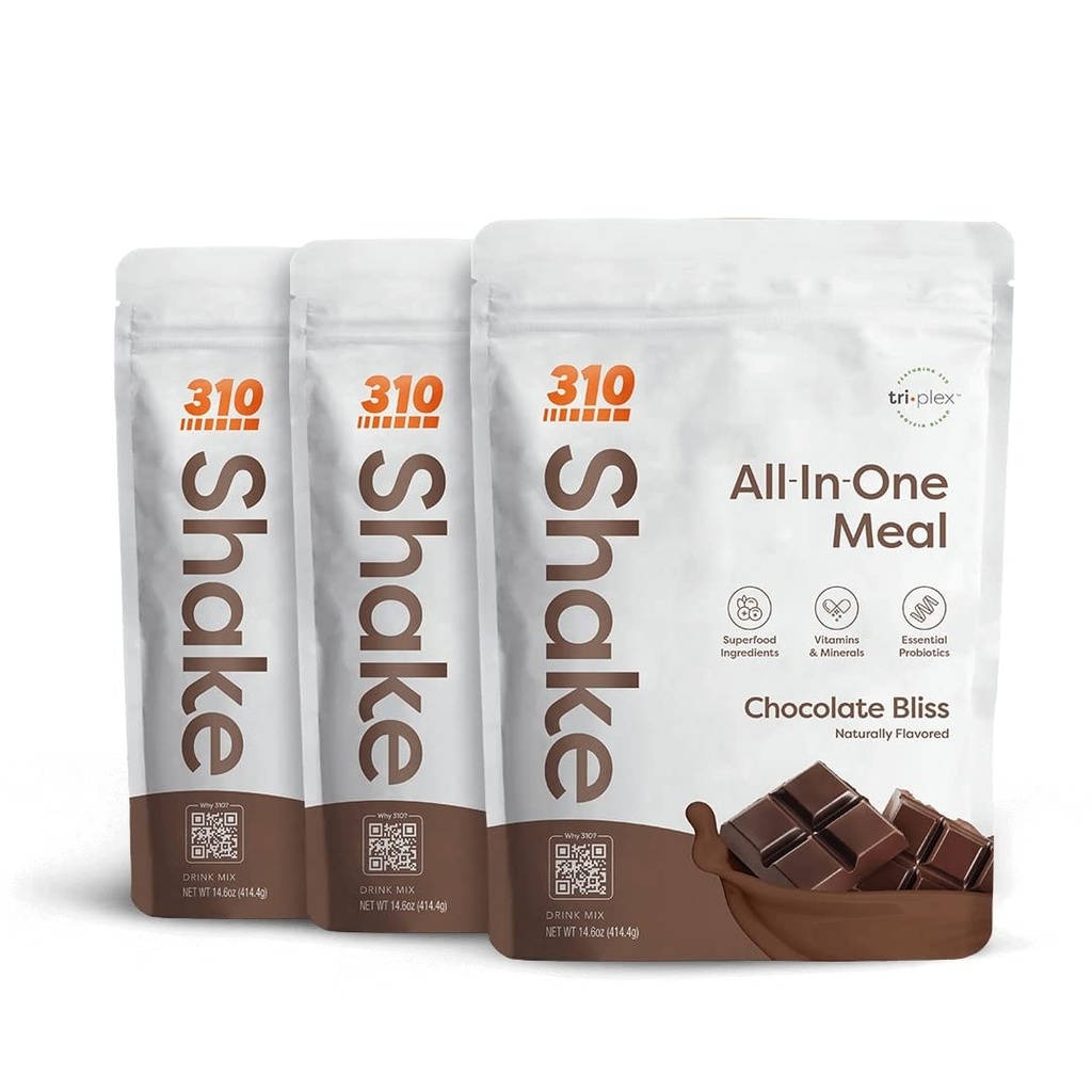 310 Ernährung – All-In-One Meal Ersatz Shake - Neue Formel mit Fiber Rich Vegan Superfood Blend - Natürliche Süßungsmittel - Low Carb Shake, Keto & Paleo Friendly - Glutenfrei - 26 Essential Vitamins & Minerals - Triple Flavor Pack