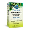 Terre et mer entières à partir de facteurs naturels, multivitamines et minéraux pour femmes, complément alimentaire entier, végétalien, 60 comprimés (30 portions)