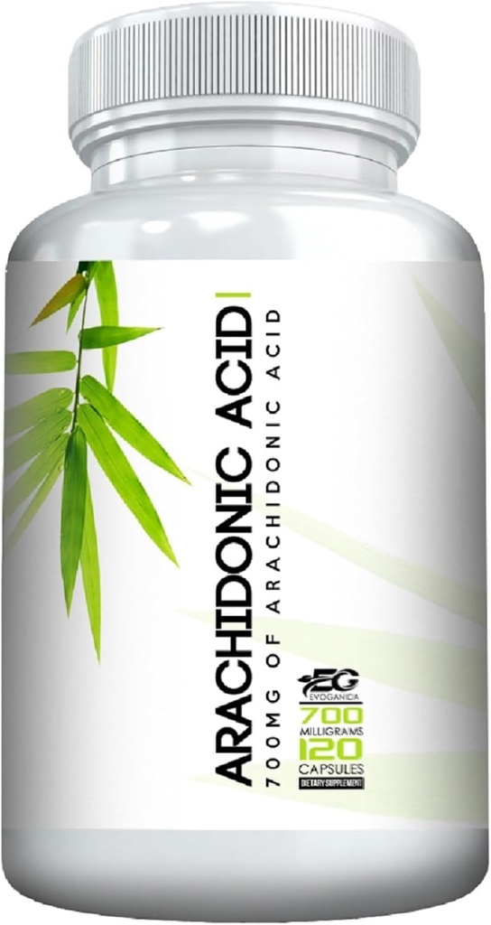 Acide arachidonique - 700 MGS par portion - 120 portions par bouteille - favorise la musculation et la fermeté - Max Strength